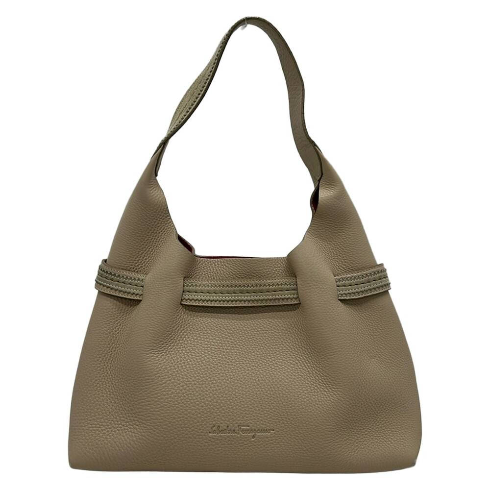 Salvatore Ferragamo Shoulder Bag Leather Suede